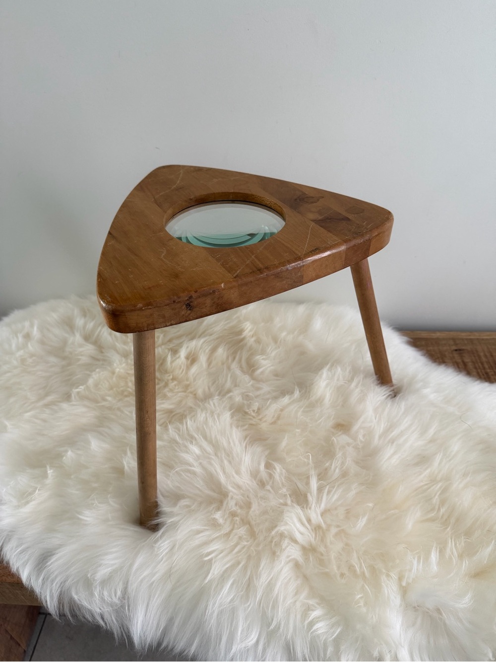 Vintage Mid Century Modern Creative Playthings Magnifying Glass Tripod Stool